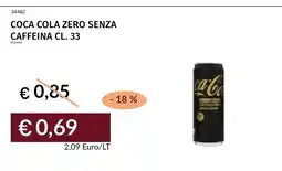 Prezzemolo e Vitale Coca Cola Zero Senza Caffeina offerta
