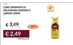 Prezzemolo e Vitale Lome spremuta di melagrana zenzero e limone offerta