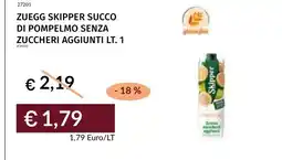 Prezzemolo e Vitale Zuegg Skipper succo di pompelmo senza zuccheri aggiunti offerta