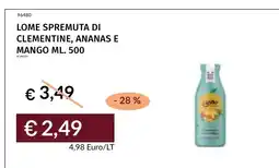 Prezzemolo e Vitale Lome spremuta di clementine, ananas e mango offerta