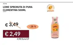 Prezzemolo e Vitale Lome spremuta di pura clementina offerta