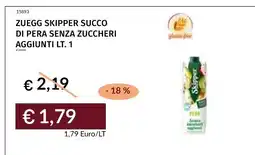 Prezzemolo e Vitale Zuegg Skipper succo di pera senza zuccheri aggiunti offerta