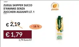 Prezzemolo e Vitale Zuegg Skipper succo d'ananas senza zuccheri aggiunti offerta