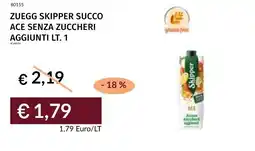 Prezzemolo e Vitale Zuegg skipper succo ace senza zuccheri aggiunti offerta