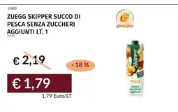 Prezzemolo e Vitale Zuegg skipper succo di pesca senza zuccheri aggiunti offerta