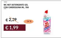 Prezzemolo e Vitale Wc net detergente gel con candeggina offerta