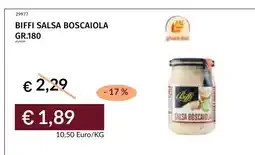 Prezzemolo e Vitale Biffi salsa boscaiola offerta