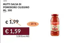 Prezzemolo e Vitale Mutti salsa di pomodoro ciliegino offerta