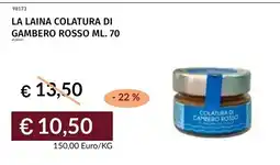 Prezzemolo e Vitale La laina colatura di gambero rosso offerta