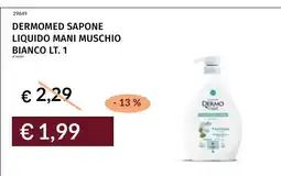 Prezzemolo e Vitale Dermomed sapone liquido mani muschio bianco offerta
