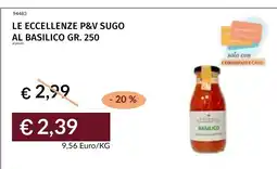Prezzemolo e Vitale Le eccellenze P&V sugo al basilico offerta