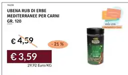 Prezzemolo e Vitale Ubena rub di erbe mediterranee per carni offerta