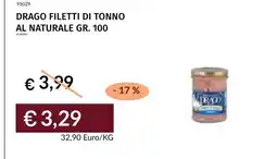 Prezzemolo e Vitale Drago filetti di tonno al naturale offerta