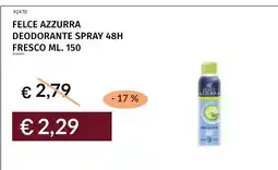 Prezzemolo e Vitale Felce Azzurra deodorante spray 48h fresco offerta