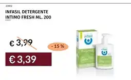 Prezzemolo e Vitale Infasil detergente intimo fresh offerta