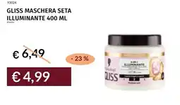 Prezzemolo e Vitale Maschera seta illuminante Gliss offerta