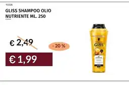 Prezzemolo e Vitale Gliss shampoo olio nutriente offerta
