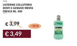 Prezzemolo e Vitale Listerine collutorio denti e gengive menta fresca offerta