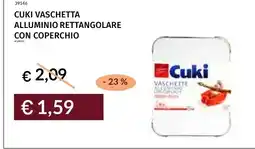 Prezzemolo e Vitale Cuki vaschetta alluminio rettangolare con coperchio offerta
