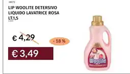 Prezzemolo e Vitale Lip Woolite detersivo liquido lavatrice rosa offerta