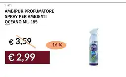 Prezzemolo e Vitale Ambipur profumatore spray per ambienti oceano offerta