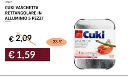 Prezzemolo e Vitale Cuki vaschetta rettangolare in alluminio offerta