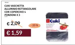 Prezzemolo e Vitale Cuki vaschetta alluminio rettangolare offerta