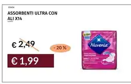 Prezzemolo e Vitale Assorbenti ultra con ali Nuvenia offerta
