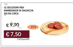 Prezzemolo e Vitale Hamburger di salsiccia offerta