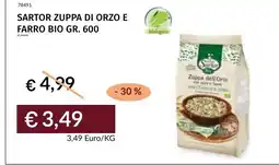 Prezzemolo e Vitale Sartor zuppa di orzo e farro bio offerta