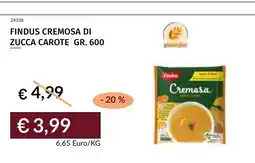 Prezzemolo e Vitale Findus cremosa di zucca carote offerta