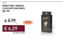 Prezzemolo e Vitale Morettino Arabica Club Caffè Macinato offerta