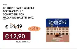 Prezzemolo e Vitale Borbone Caffè Miscela Decisa Capsule offerta