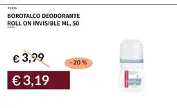 Prezzemolo e Vitale Borotalco deodorante roll on invisible offerta