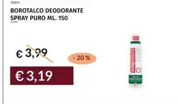 Prezzemolo e Vitale Borotalco deodorante spray puro offerta