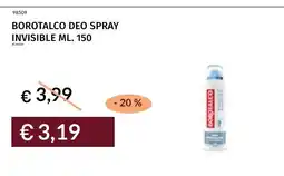 Prezzemolo e Vitale Borotalco deo spray invisible offerta