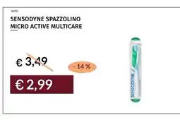 Prezzemolo e Vitale Sensodyne spazzolino micro active multicare offerta