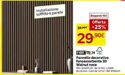 Leroy Merlin Pannello decorativo fonoassorbente 3D Walnut noce offerta