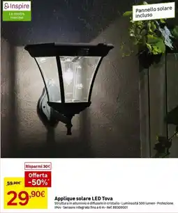 Leroy Merlin Applique solare LED Tova offerta