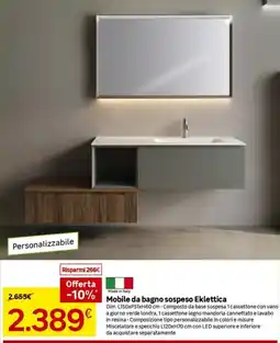 Leroy Merlin Mobile da bagno sospeso Eklettica offerta