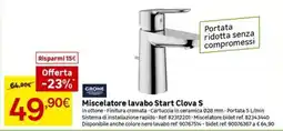 Leroy Merlin Miscelatore lavabo Start Clova S Grohe offerta