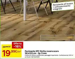 Leroy Merlin Pavimento SPC Sicilia rovere scuro offerta