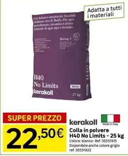 Leroy Merlin Colla in polvere H40 No Limits offerta