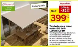 Leroy Merlin Tenda da sole a bracci estensibili Zefir offerta