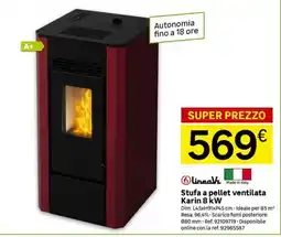 Leroy Merlin Stufa a pellet ventilata Karin 8 kW offerta