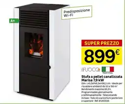 Leroy Merlin Stufa a pellet canalizzata Marisa 7,9 kW offerta