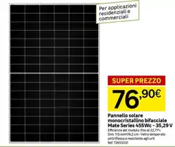 Leroy Merlin Pannello solare monocristallino bifacciale Mate Series offerta