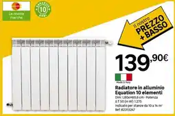 Leroy Merlin Radiatore in alluminio Equation 10 elementi offerta