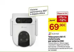 Leroy Merlin Telecamera Wi-Fi motorizzata per esterno H9C Ezviz offerta