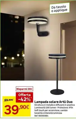 Leroy Merlin Lampada solare Artù Duo offerta